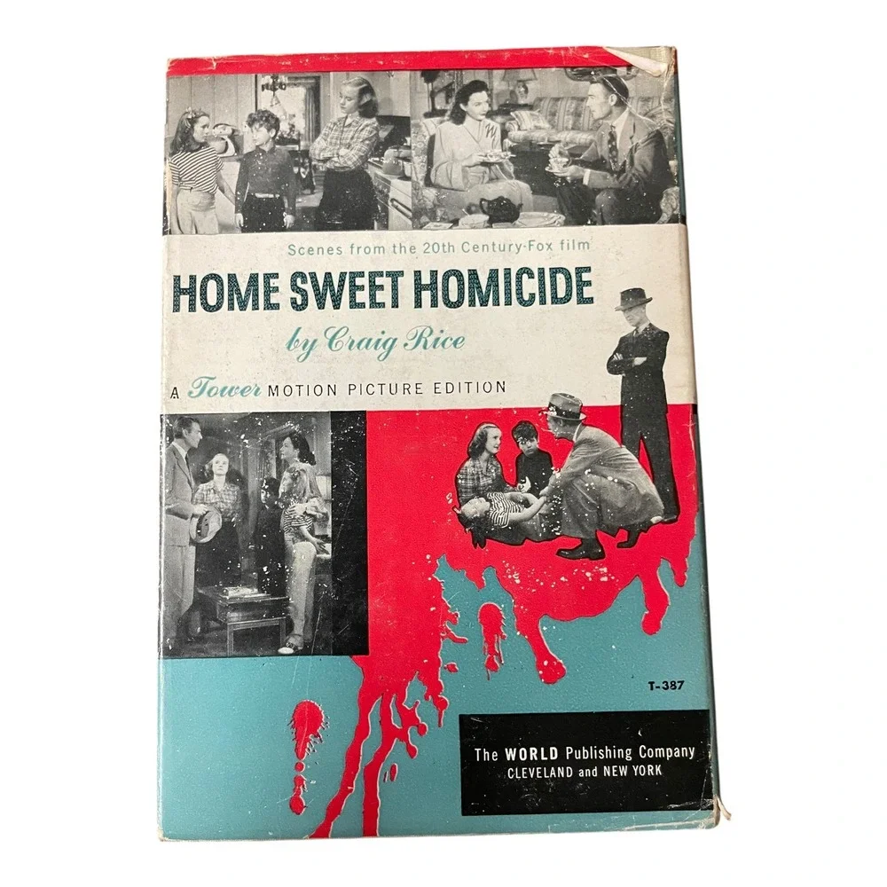 Home Sweet Homicide by Craig Rice 1946 Tower Motion Picture Edition Hardcover